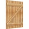 Ekena Millwork Joined Board-n-Batten Shutters w/Z-Bar, Rough Sawn Western Red Cedar, 32 1/4W x 36H, PR RBJ06Z32X036RWR - alternate 3